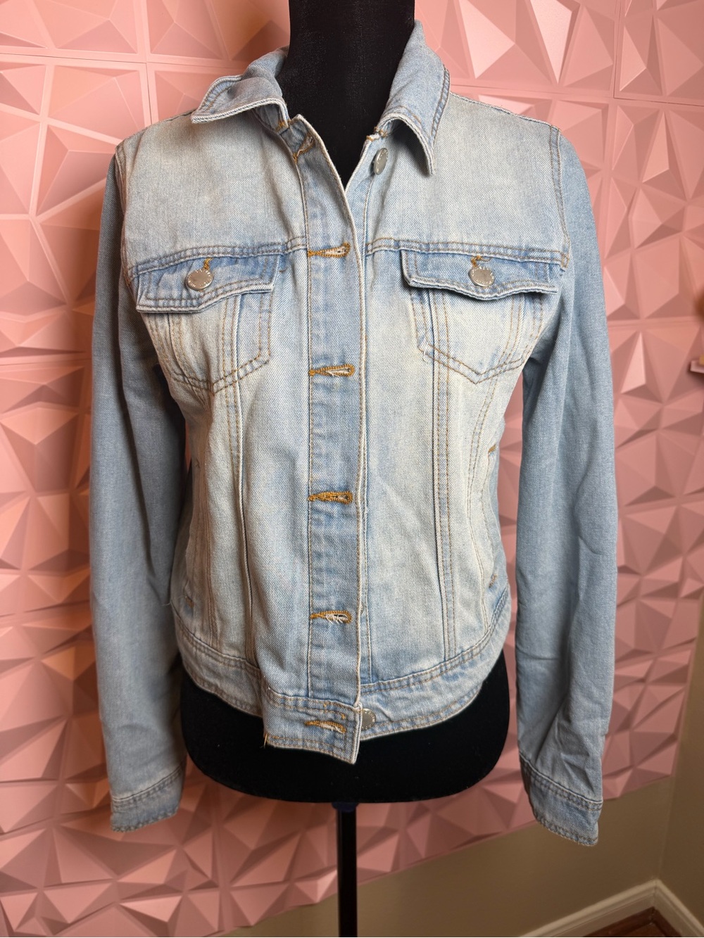 Ci Sono Light Blue Washed Denim Jean Jacket